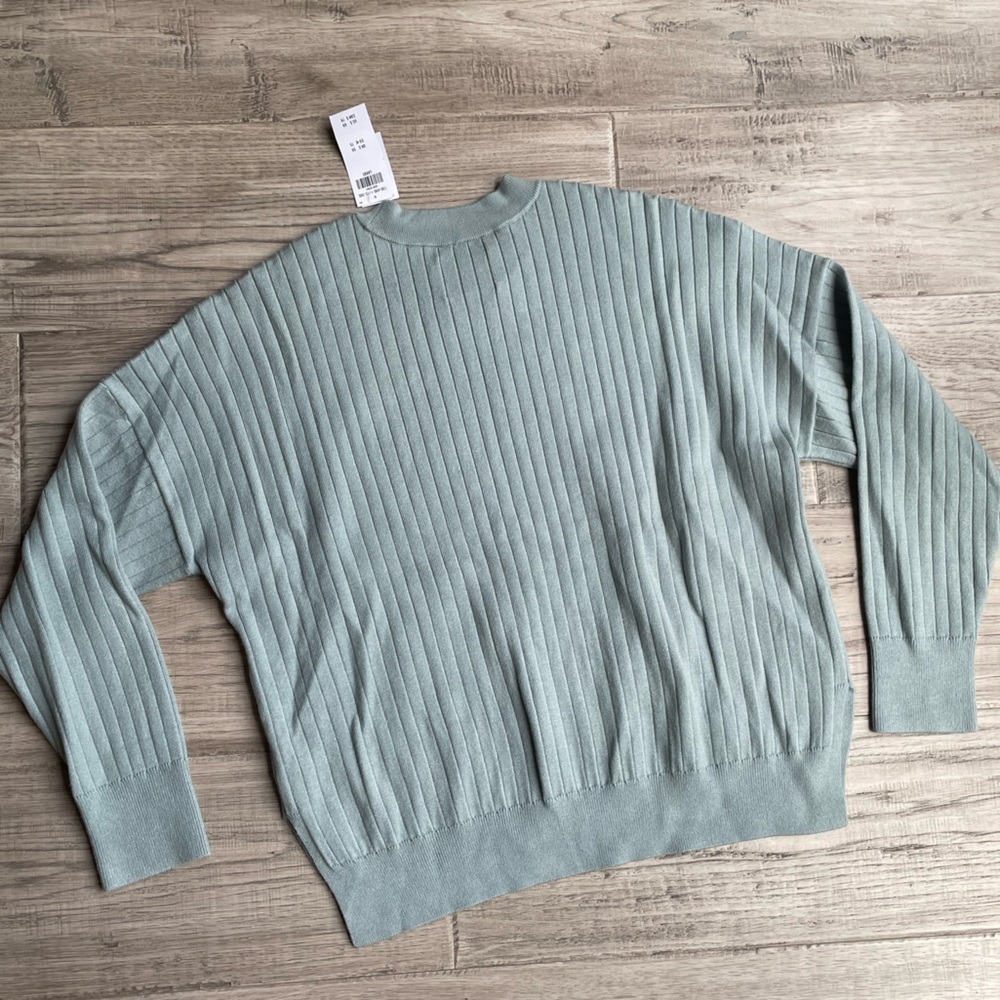 NWT Abercrombie & Fitch Soft Collection Sweater Ribbed Stretchy Long Sleeve SZ L - Picture 4 of 15